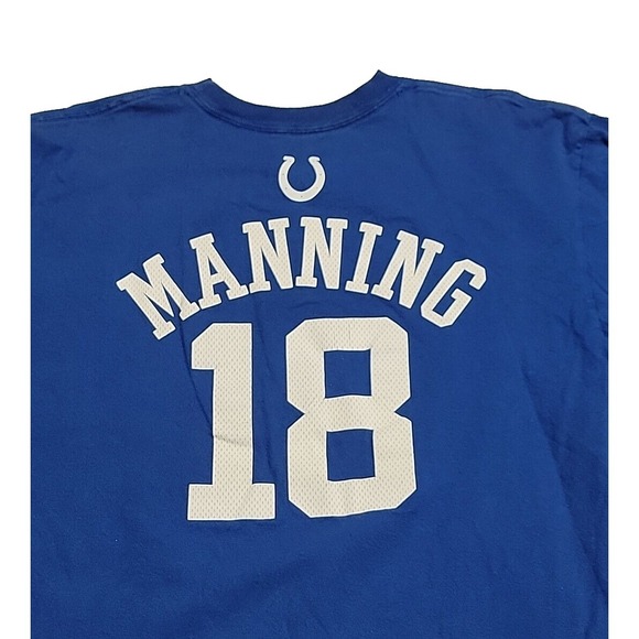 Reebok NFL Equipment Indianapolis Colts Patten Manning #18 T-Shirt Men's XL - Picture 7 of 7